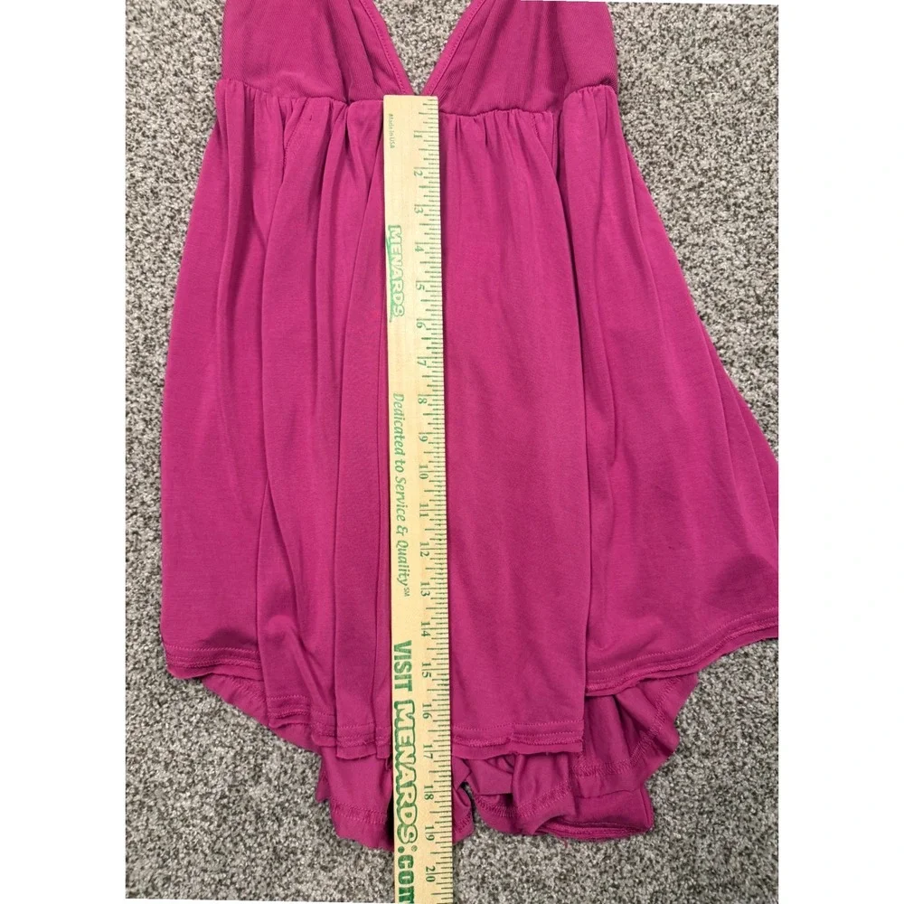 Free People Intimately Magenta Pink Strappy Back Babydoll Cami Tank Top Large